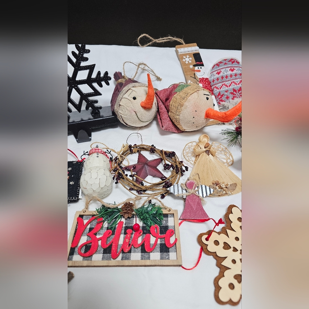 Christmas Ornament Set - Primitive Inspired